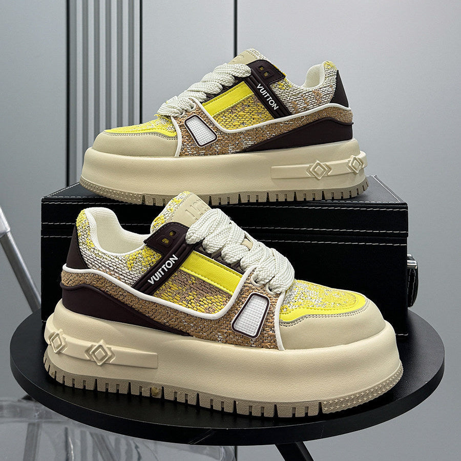 Chunky Platform Strap Lace-Up Sneakers