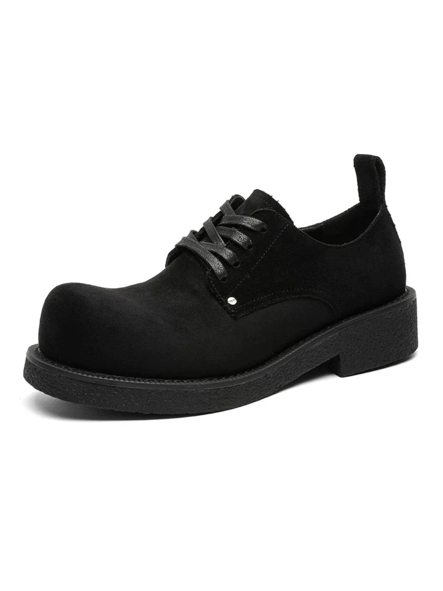 Chunky Suede Platform Derby Shoes