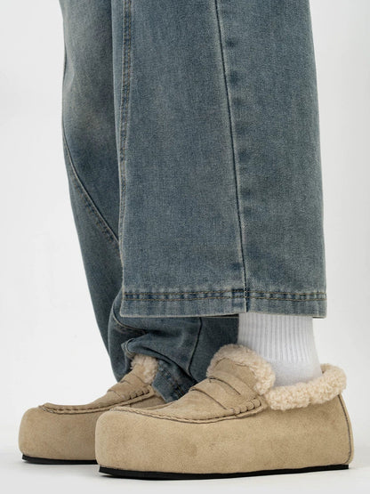 Nordic Hearth Shearling Loafers