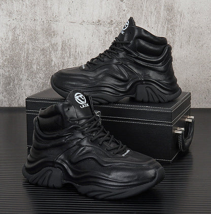 High-Top Panel Chunky Sole Sneakers
