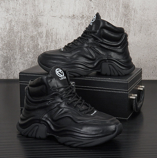 High-Top Panel Chunky Sole Sneakers