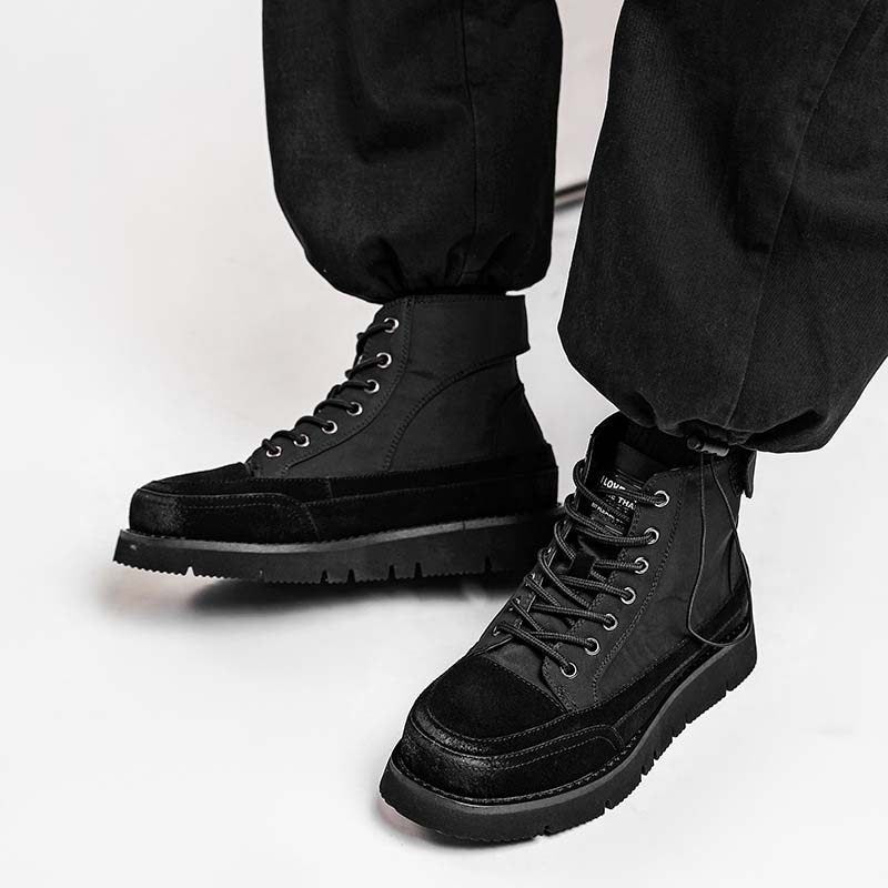 Functional High-Top Lace-Up Boots