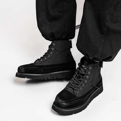 Functional High-Top Lace-Up Boots