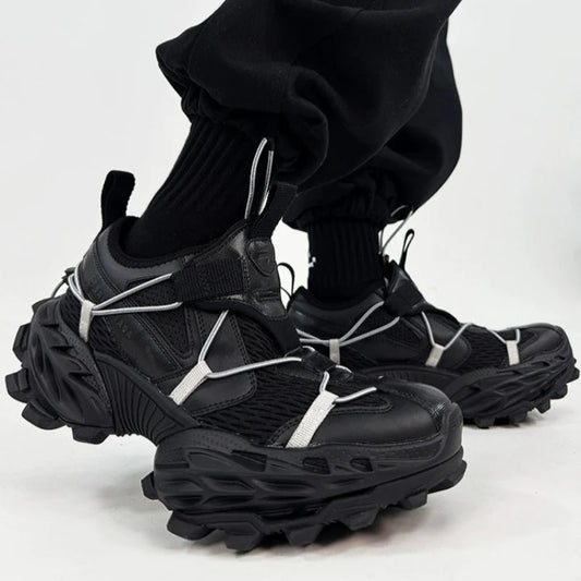 Chunky Sole Mesh Design Shoes