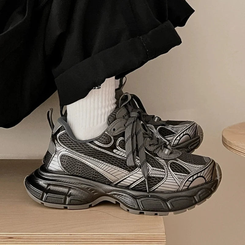 Mesh Thick Sole Sporty Sneakers