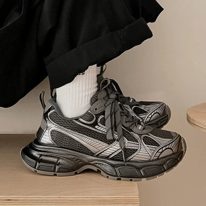 Mesh Thick Sole Sporty Sneakers