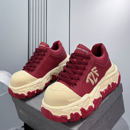 Platform Chunky Sole Lace-Up Sneakers WN24846