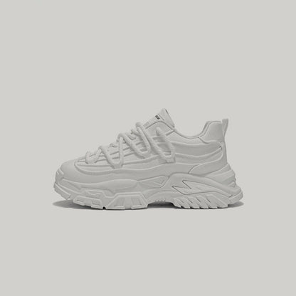 Layered Sole Chunky Lace-Up Sneakers