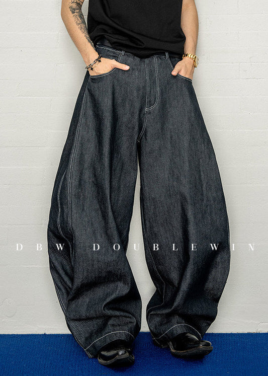 Denim Pants with Adjustable Hidden Buttons