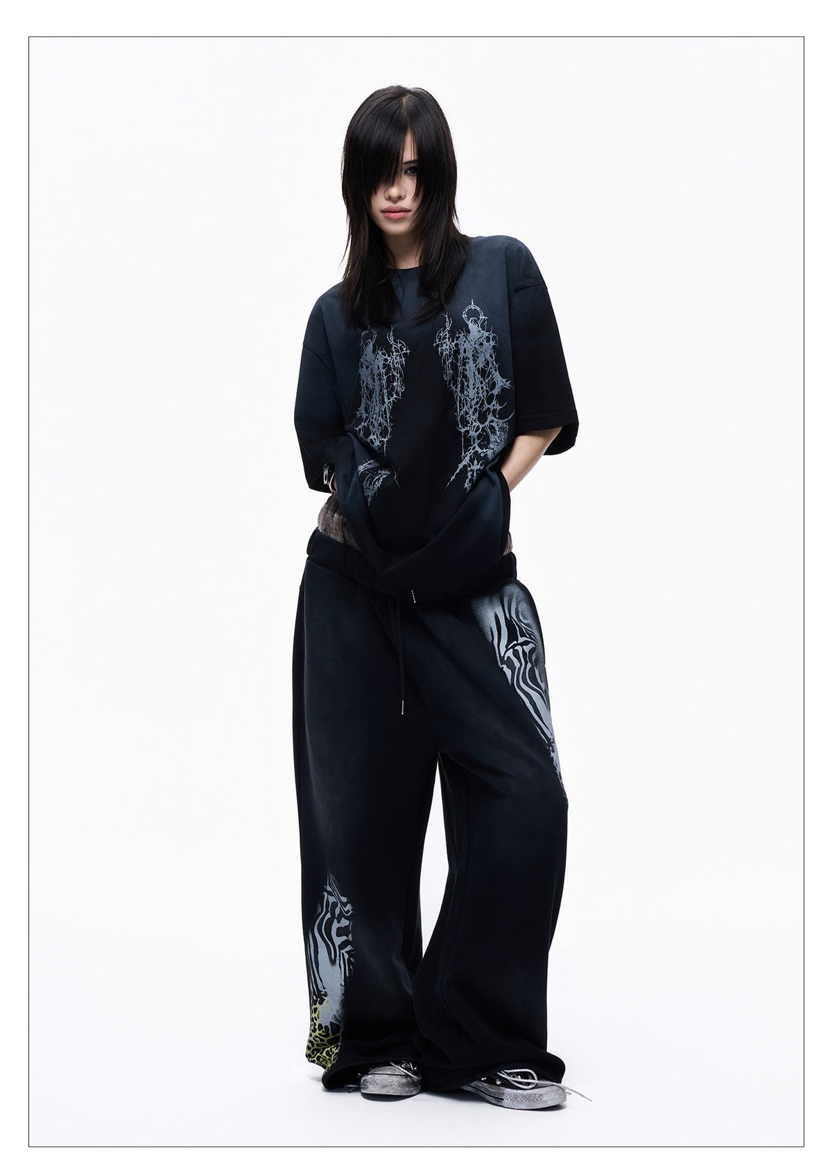 Double-waisted Leopard Sweatpants