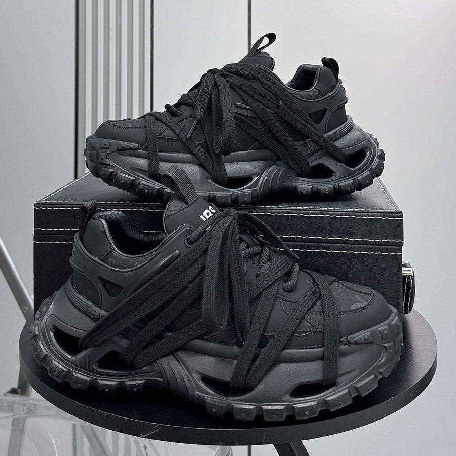 Thick Sole Lace-Up Sneakers
