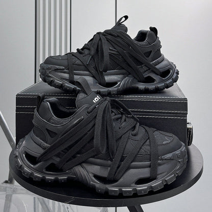 Thick Sole Lace-Up Sneakers