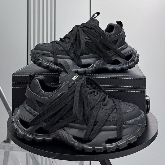 Thick Sole Lace-Up Sneakers