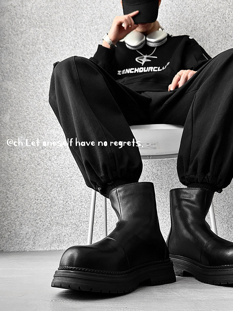 Platform Thick Sole Zipper Boots
