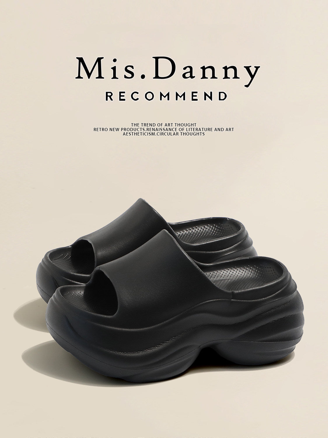 Chunky Sole Open-Toe Mules
