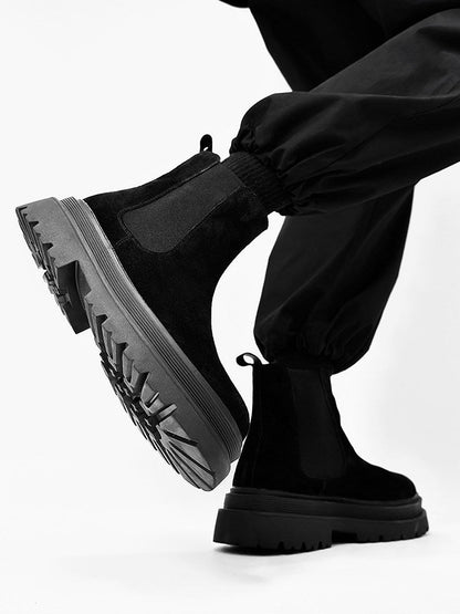 Suede Side Gore Thick Sole Short Boots