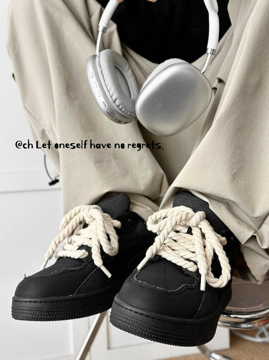 Rope Lace Platform Sneakers