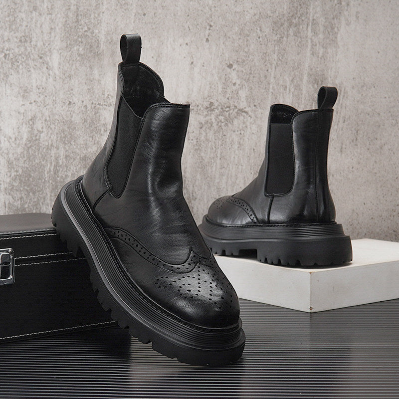 Platform Lug Sole Chelsea Boots