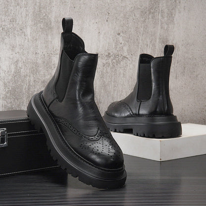 Platform Lug Sole Chelsea Boots
