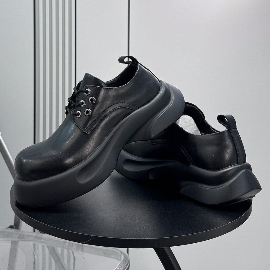 Platform Height Increase Round Toe Sneakers