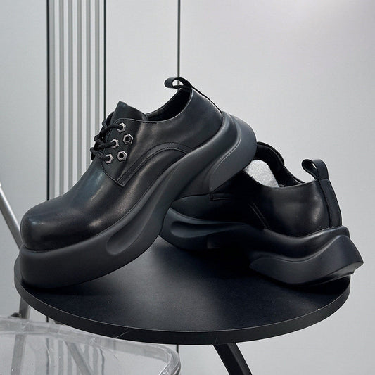 Platform Height Increase Round Toe Sneakers