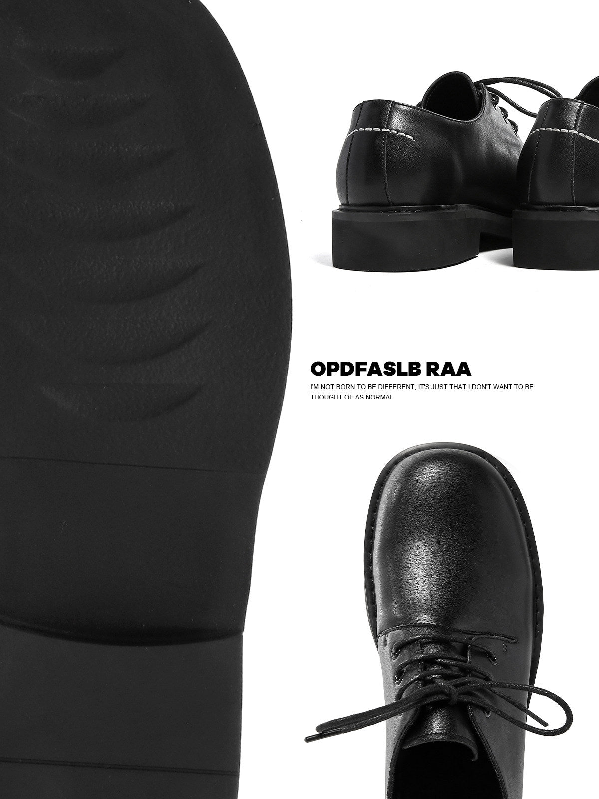 Lace Up Plain PU Leather Round Toe Shoes