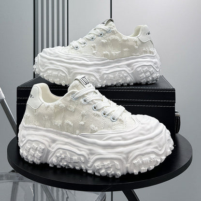 Chunky Platform Canvas Lace-Up Sneakers