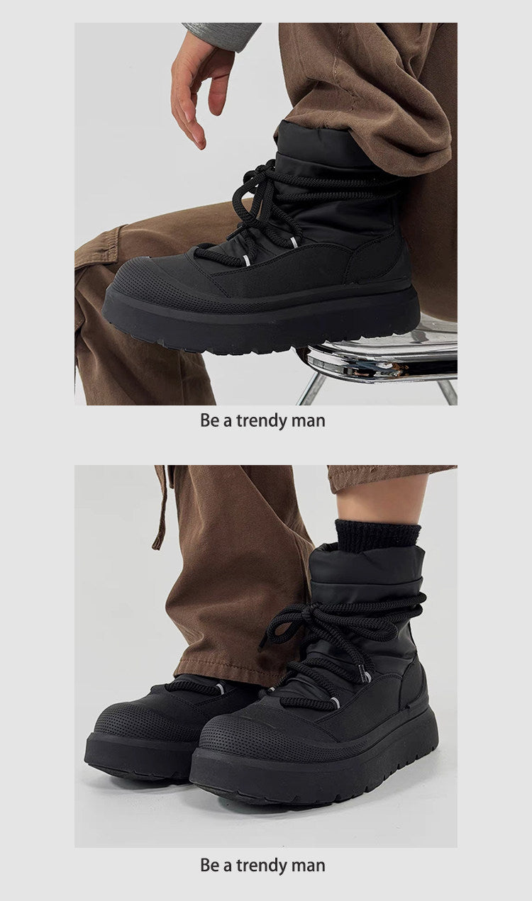 Winter Fleece Lined High-Top Boots
