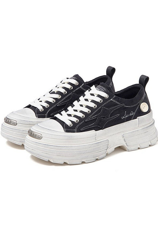 Distressed Chunky Sole Sneakers