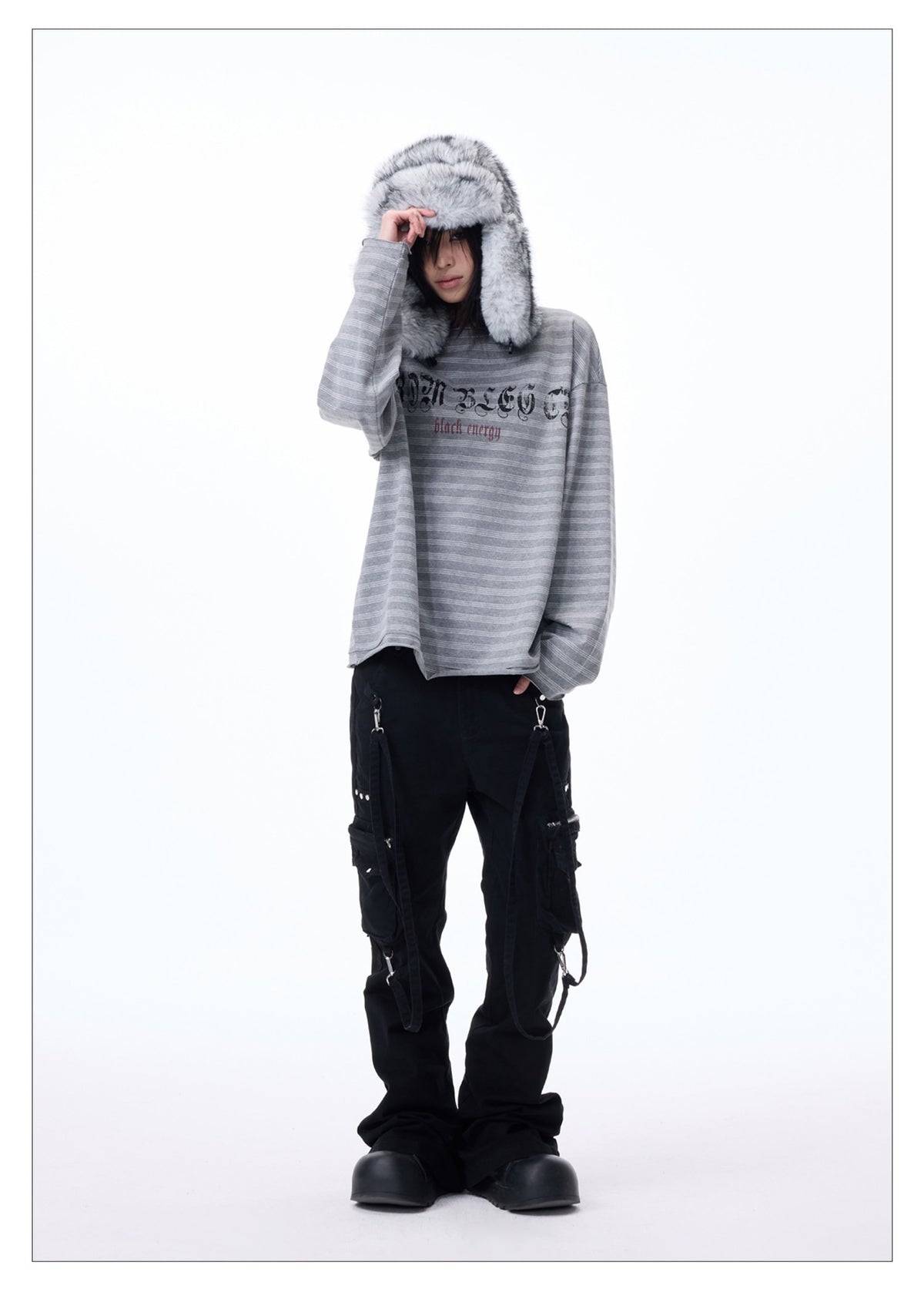 Striped Cotton Crewneck Long-sleeve T-shirt