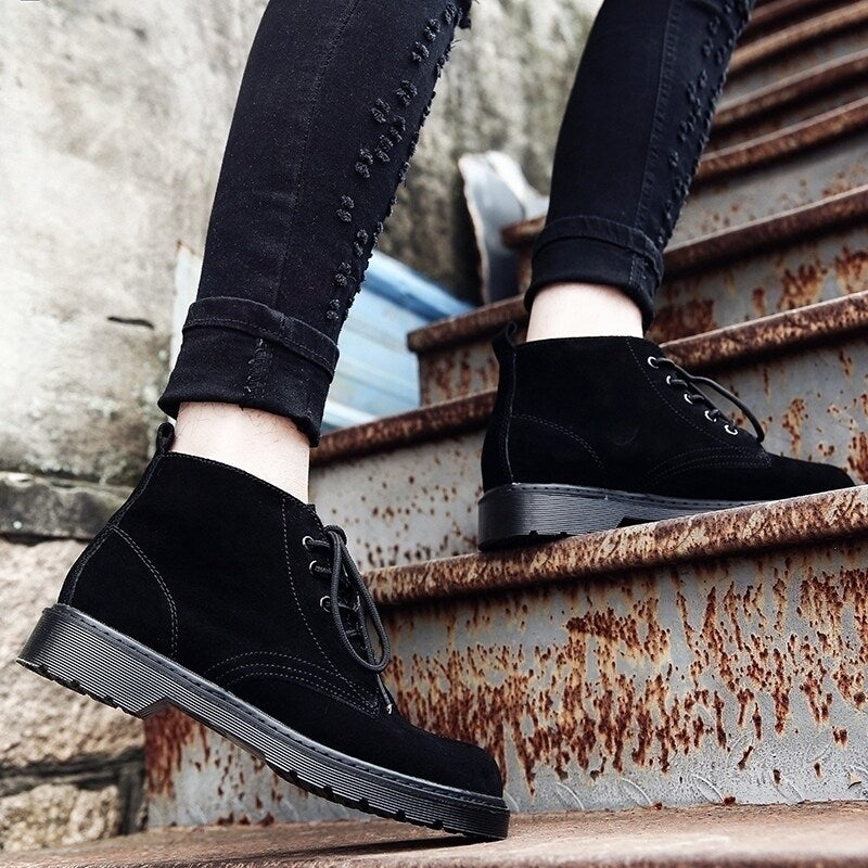 Lace-Up Mid-Calf Boots