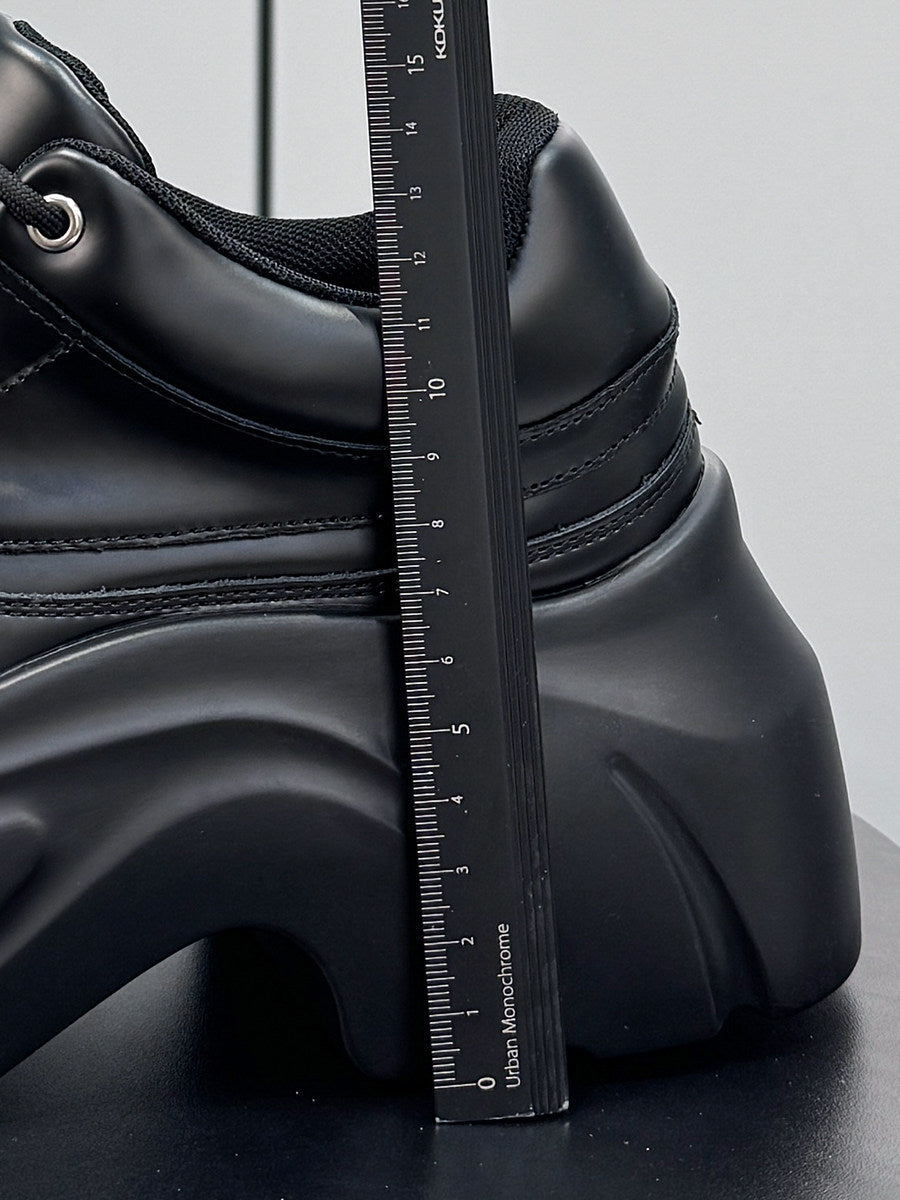 Thick-Sole Height-Increasing Derby Sneakers