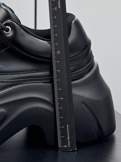 Thick-Sole Height-Increasing Derby Sneakers