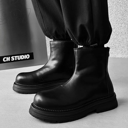 Platform Thick Sole Zipper Boots
