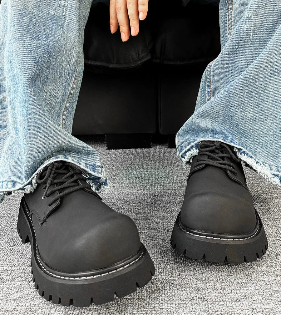 Round Toe Derby Chunky Sol Shoes