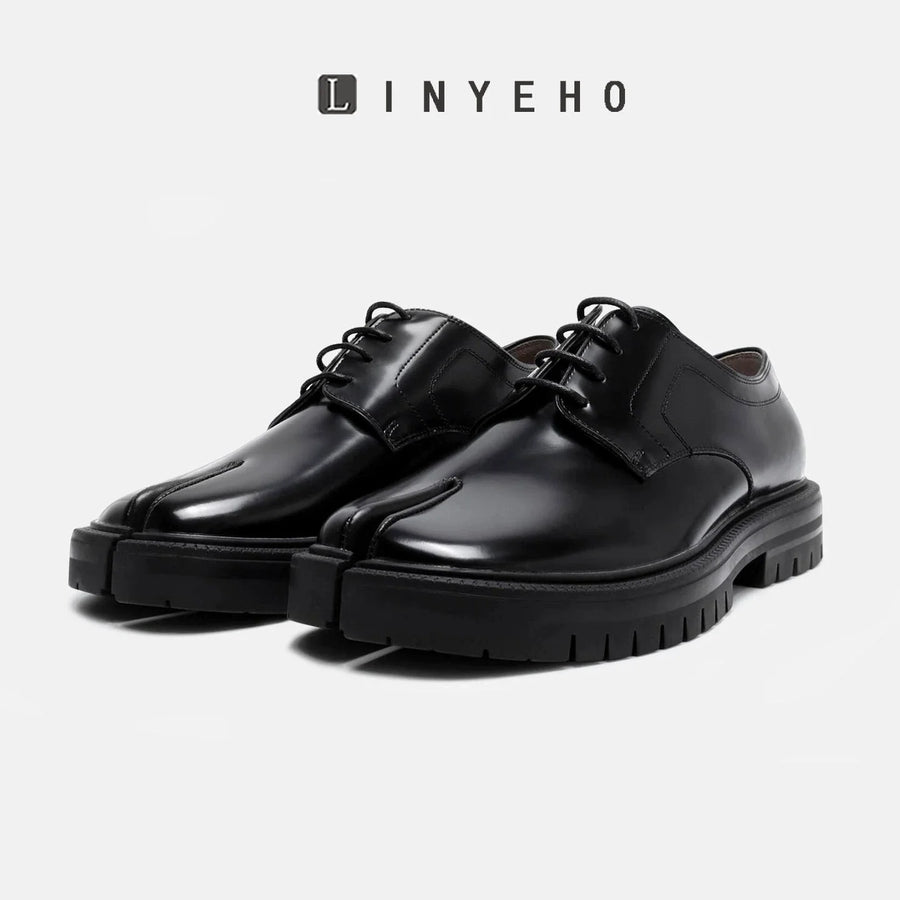 Split-Toe Platform Loafers