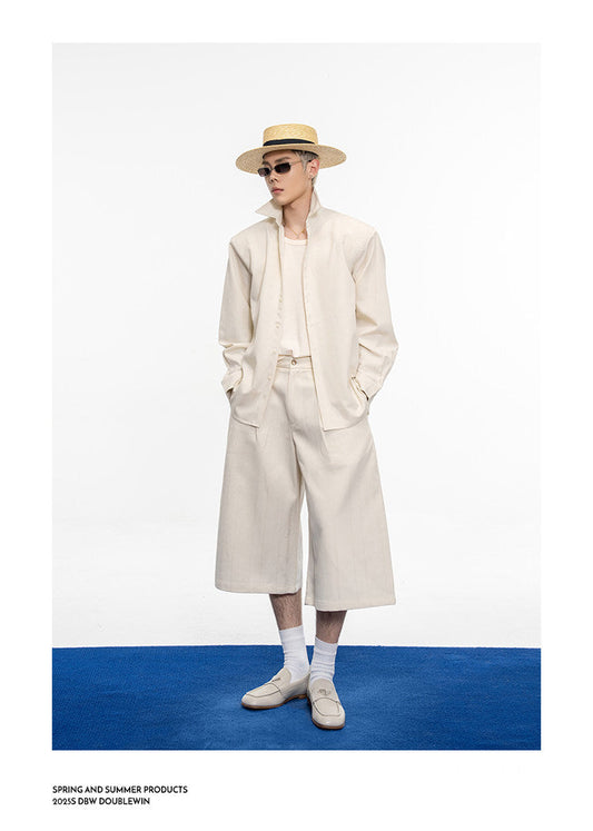 Relaxed Drape Shirt Set