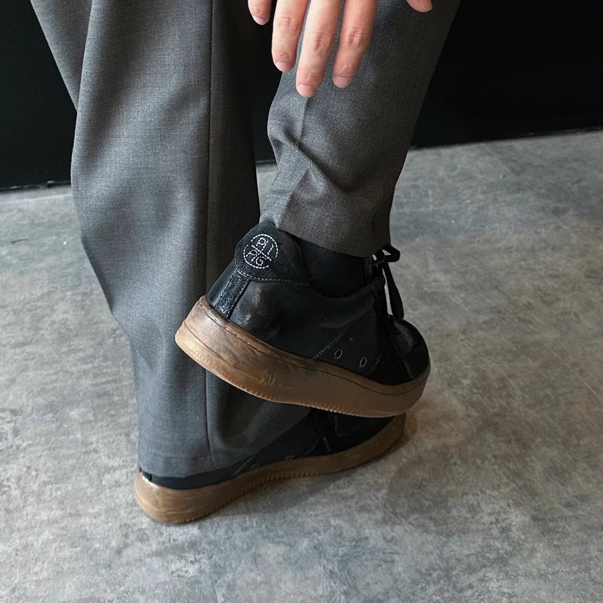 Vintage Leather Court Sneakers