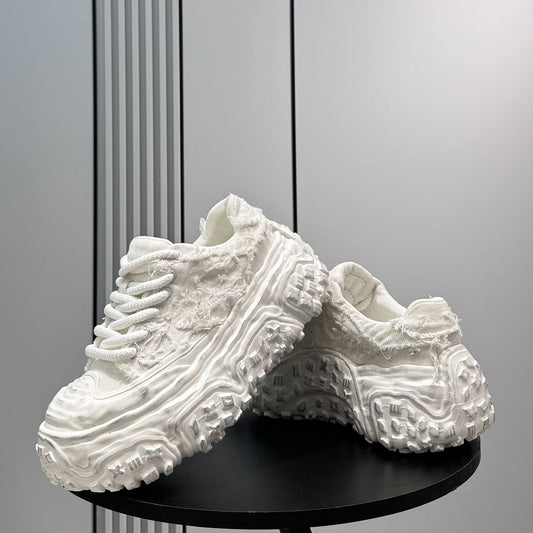 Platform Denim Lace-Up Sneakers WN24826