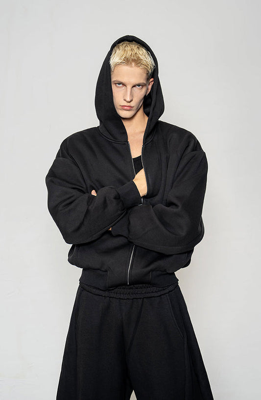 Short Hoodie Sweatshirt Set