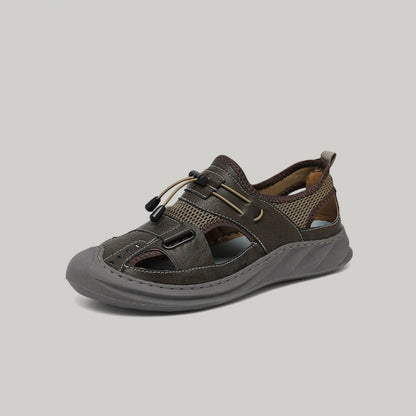 Cut-Out Mesh Panel Slip-On Sandals WN23463