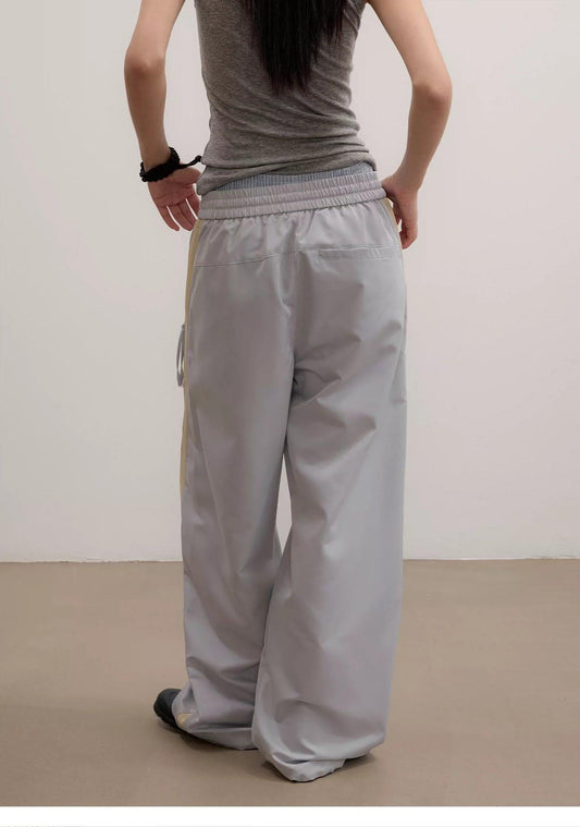 Contrast Mesh Paneled Track Pants
