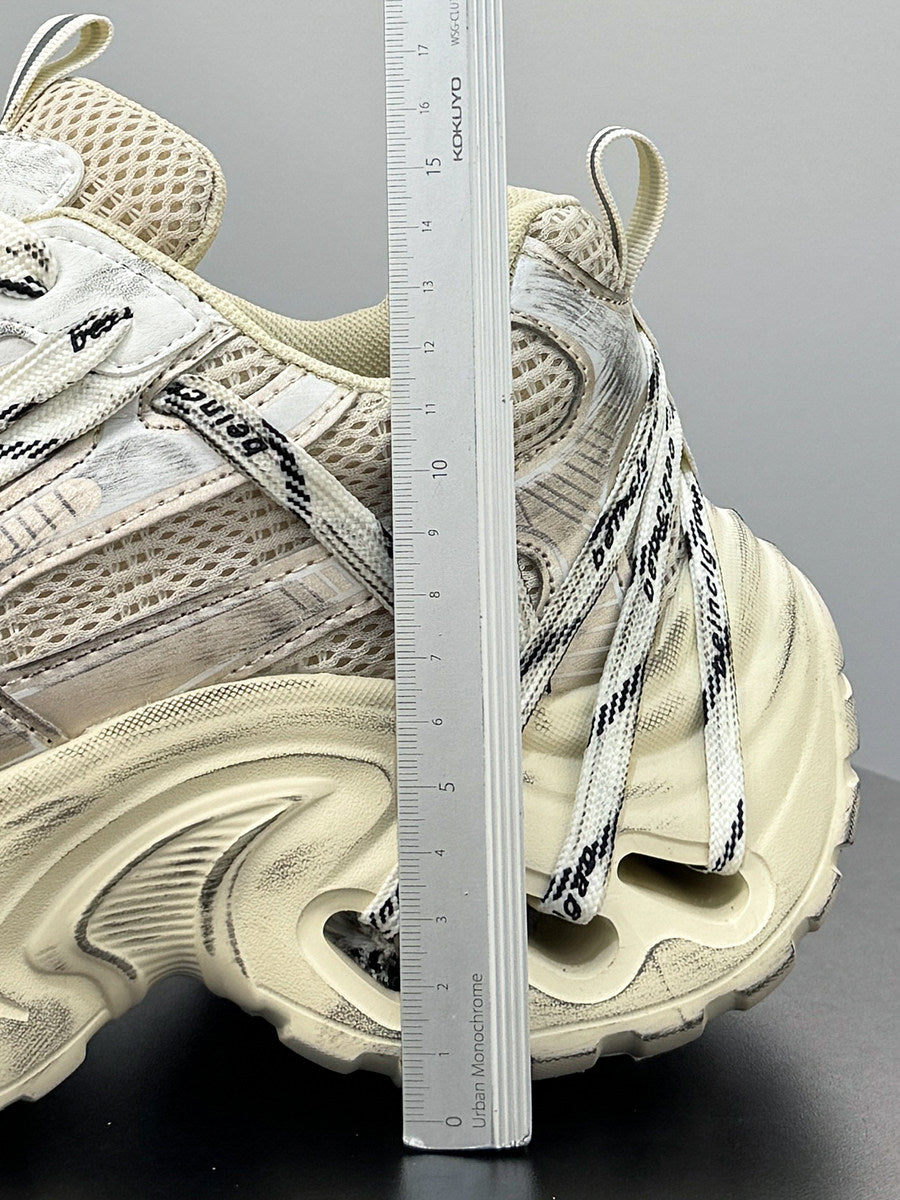 Damage Mesh Rope Lace Chunky Sole Sneakers WN24710