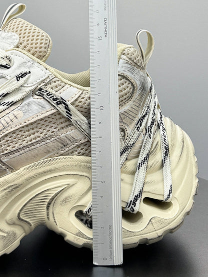 Damage Mesh Rope Lace Chunky Sole Sneakers WN24710