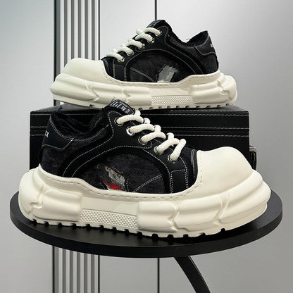Panel Platform Chunky Sole Sneakers