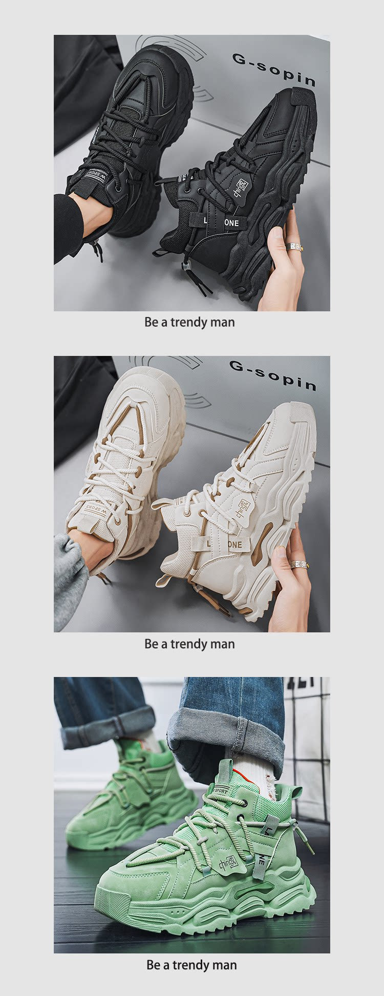 High-Top Thick Sole Comfortable Workwear Shoes