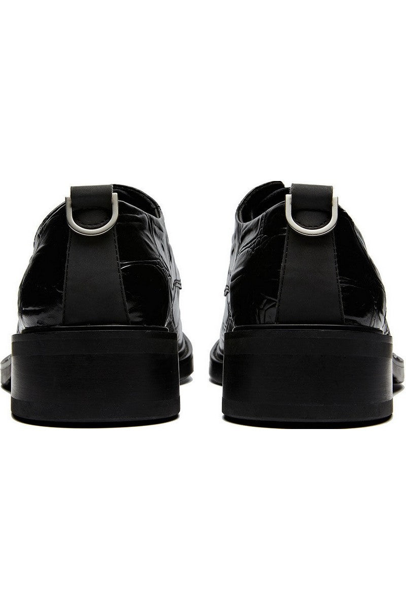 Reflective Buckle Derby Shoes