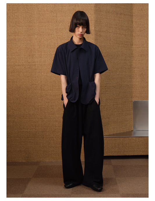 Herringbone Texture Casual Pants