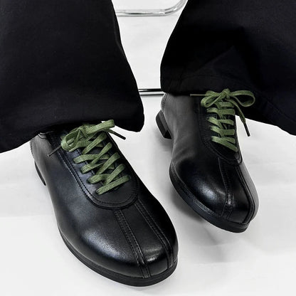 Soft Sole Flat Leather Derby Shoes