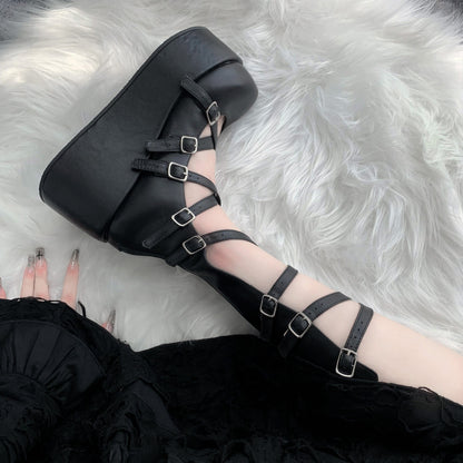 Roman Lace Platform Boots